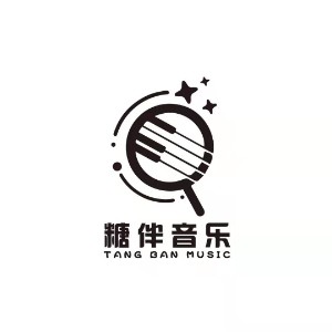 糖伴钢琴双排键音乐中心logo