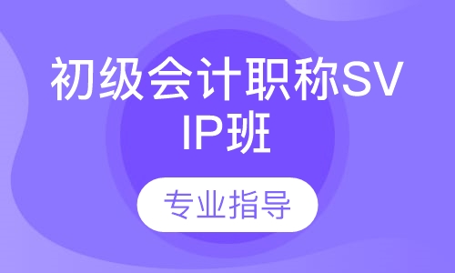 初级会计职称SVIP班