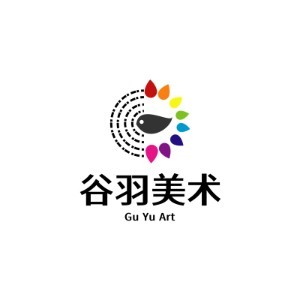 华艺&#183;谷羽美术logo