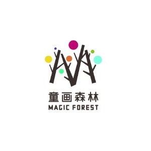 童画森林创新美术教育logo