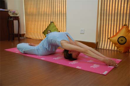 分享拉伸腿部的瑜伽体式