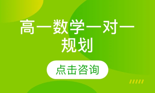 高一数学一对一规划