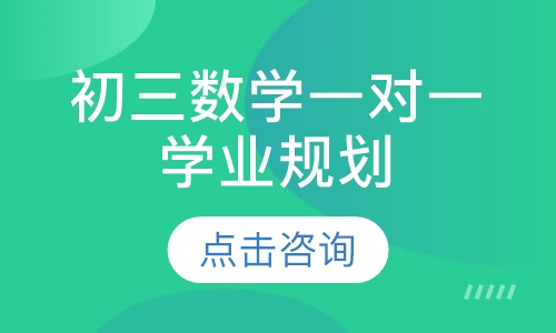 初三数学一对一学业规划