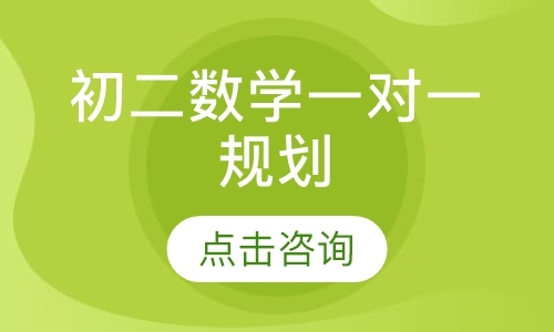 初二数学一对一规划