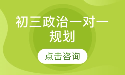 初三政治一对一规划