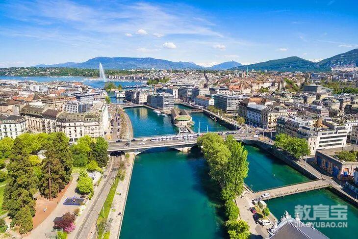 Aerial view of Geneva, Switzerland